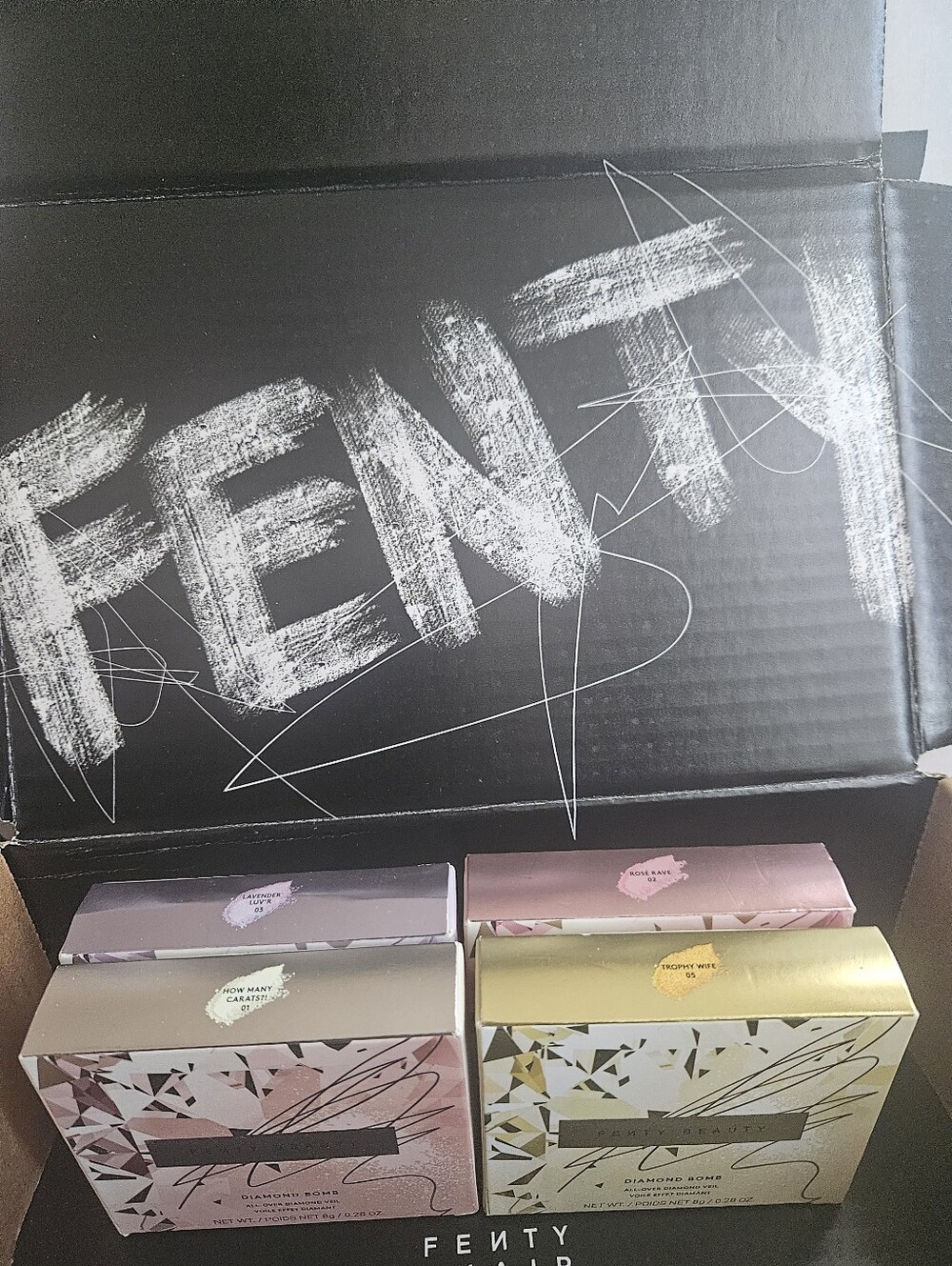 Fenty Beauty Diamond Bomb Compact – Pink, Gold, Periwinkle & Platinum -Choose 1